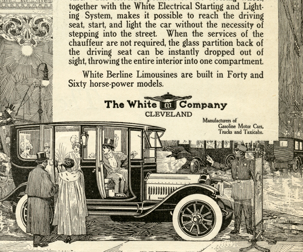 1912 Advertisement for the White Company Berline Limousine.