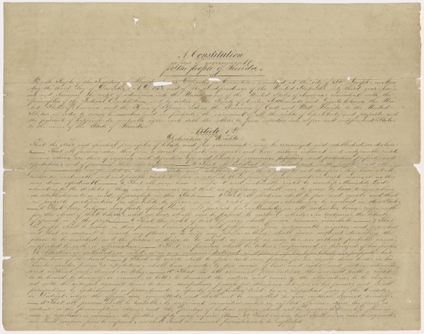 Constitution of the State of Florida, 1838