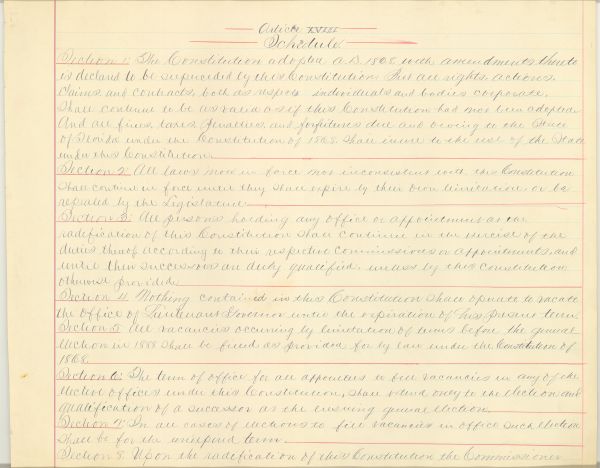 Constitution of the State of Florida, 1885