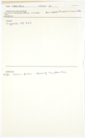 Information Sheet for Folder of Correspondence Between Governor Bob Graham and State Senator Carrie Meek, 1980-1986