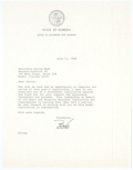 Letter from Governor Bob Graham to State Senator Carrie Meek Regarding the Recently Completed Legislative Session, July 12, 1985