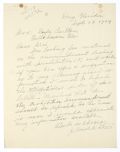 Correspondence Between J. Donald Cates and Governor Doyle Carlton Regarding the Eighteenth Amendment, 1929