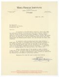 Correspondence Between Max Henius of the Wahl-Henius Institute in Chicago and Governor Doyle Carlton Regarding Prohibition, 1931