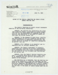 Correspondence Relating to Proposed Recommendations from the American Bar Association's Special Committee on Atomic Attack, June 1962