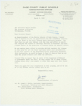 Letter from Dade County Superintendent of Public Schools Joe Hall to Governor Farris Bryant Regarding a Civil Defense Adult Education Program, March 9, 1962