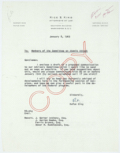 Draft of a Letter to New Members of the Advisory Committee of the American Bar Association's Special Committee on Atomic Attack, January 8, 1962