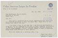 Correspondence Between Antonio G. Solar and Governor Farris Bryant's Office Regarding Membership in the Cuban-American League for Freedom, December 1960-January 1961