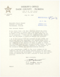Letter from Dade County Sheriff Talmadge A. Buchanan to Governor Farris Bryant Regarding Local Race Realtions, July 29, 1964