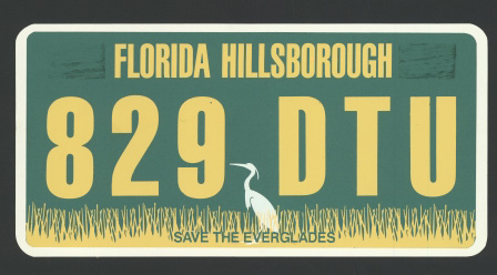 License plate contest entry submitted by Florida Audubon Society. Click to enlarge.