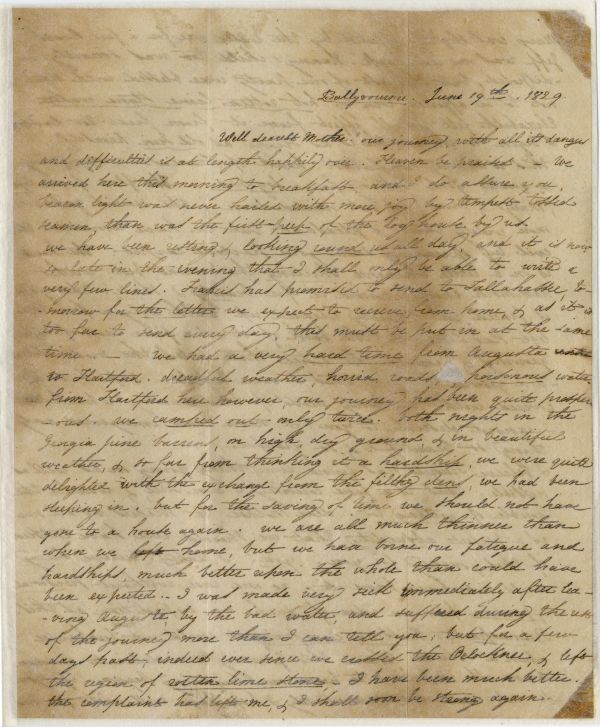 Harriet Randolph Letter