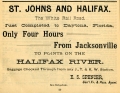Advertisement for the St. Johns and Halifax Railroad, 1887