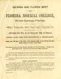 Advertisement for Florida Normal College at White Springs, ca. 1890