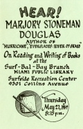 Flier Promoting a Talk by Marjory Stoneman Douglas on Reading and Writing Books, Miami, 1964