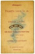 Banquet - Palmetto Lodge No. 25 of the Independent Order of Odd Fellows, St. Augustine, 1889