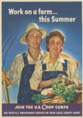 Work on a Farm This Summer, Join the U.S. Crop Corps - poster