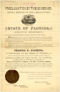 Governor Fleming's Extra Session of the Legislature Proclamation, 1889