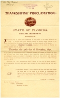 Governor Fleming's Thanksgiving Proclamation, 1890