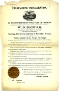 Governor Bloxham's Thanksgiving Proclamation, 1900