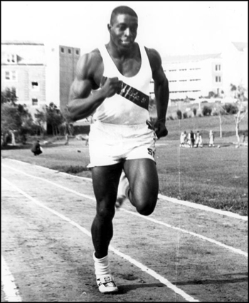 Robert "Bullet" Hayes running track: Tallahassee, Florida (1962) 