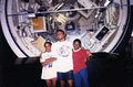 African American young people at the Kennedy Space Center on Merritt Island near Titusville.