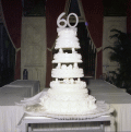 60th anniversary cake for Mr. & Mrs. Charles W. Fisher at the Everglades Club in Palm Beach.
