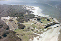 Aerial view of Fort Clinch State Park - Fernandina Beach, Florida.