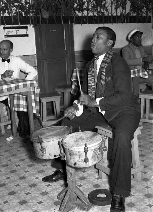 Drummer performing at a nightclub in Havana, Cuba.