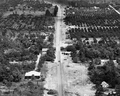 Aerial view looking north over the Koreshan Unity property in Estero, Florida.