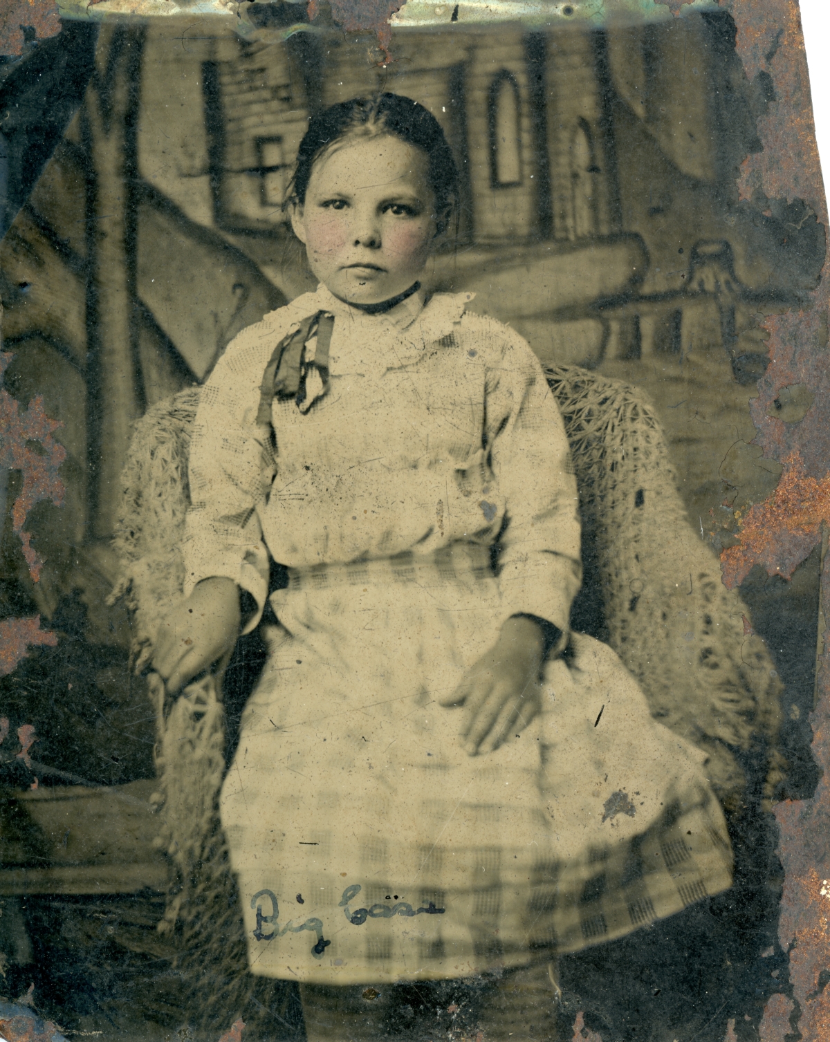Studio portrait of Cassandra Mae Sweeting, ca. 1880