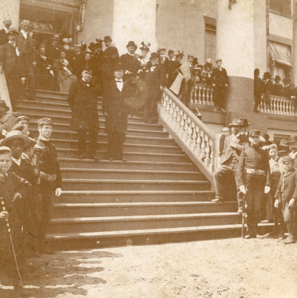 Reception of the President's party at the Capitol building in Tallahassee.