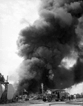 Fire at the W.J. Boynton and Son turpentine distillery in Tallahassee, Florida.
