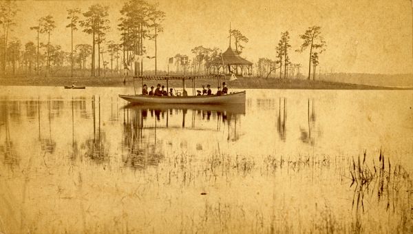 Altamonte Hotel steam launch touring Lake Orienta.