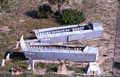 Aerial view of landing craft on the grounds of the Navy UDT-SEAL Museum in Fort Pierce.