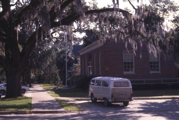 Looking east at the U.S. Post Office building at 200 Pinckney St. in Madison.