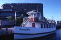 Baytowne Belle docked in front of the Harbour Island Hotel in Tampa.