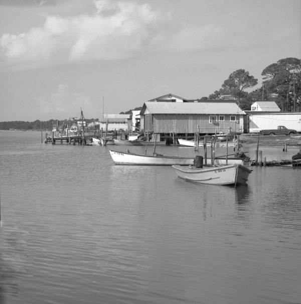 View showing oyster boats at Eastpoint, Florida.
