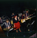 Band performing a concert aboard the "Grand Romance" tour boat in Sanford, Florida.