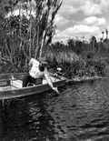 Al Zaebst fishing during a fishing contest - Weeki Wachee Spring, Florida.