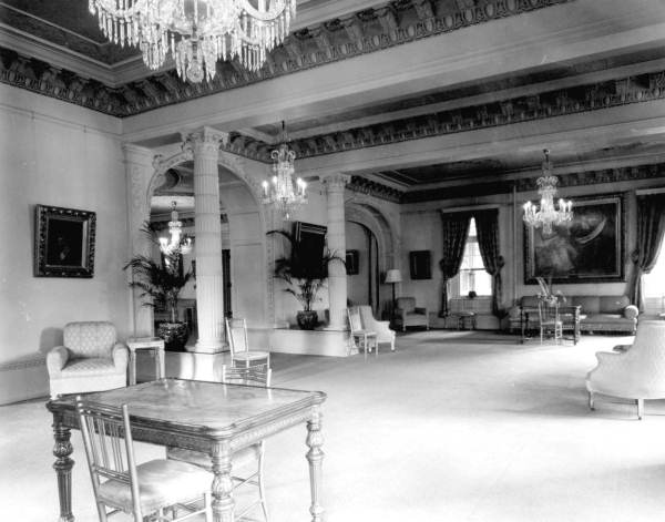 Interior view of the Ponce de Leon Hotel at St. Augustine (1959).
