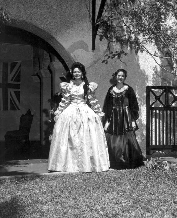 Jane Sabate-Newman and Juanita Huici pose for a photograph - Saint Augustine, Florida
