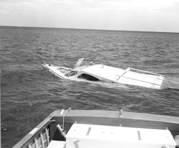 A sunken boat during the World Series of Sport Fishing - Tampa, Florida.