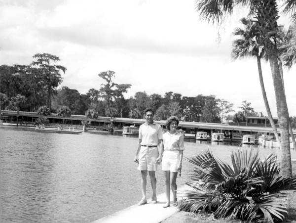 Betty Gantt and Jack McEarchern with a view of the dock - Ocala, Florida .