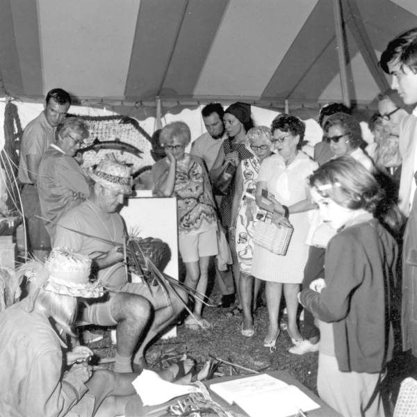 Basket making at the Key West island celebration - Key West, Florida.