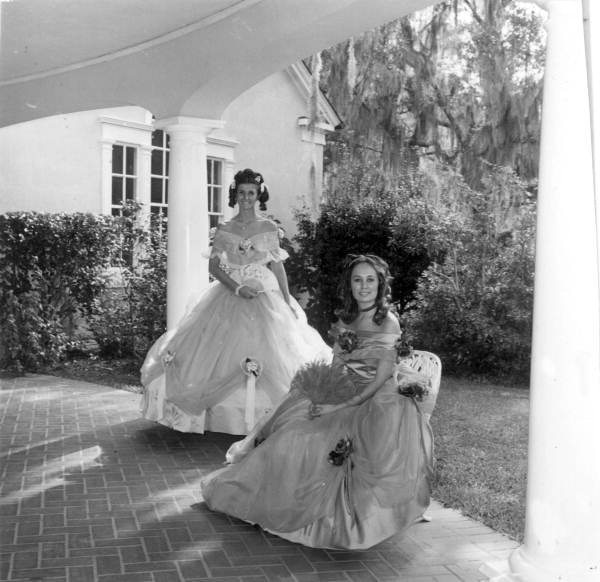 A couple of Jeanie Ball contest participants posing for a portrait at the Stephen Foster State Memorial - White Springs, Florida