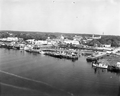 Aerial view of Welcome Station and the marina - Fernandina Beach, Florida