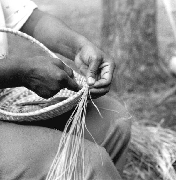 Basket weaving at the Florida Folk Festival - White Springs, Florida