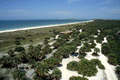 Bird's eye view looking over the Caladesi Island State Park from an observation tower - Dunedin, Florida