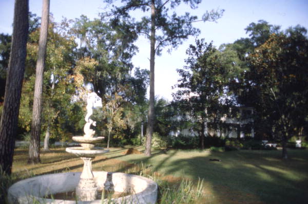 Fountain near Wesley Mansion at Eden Gardens State Park - Point Washington (circa 1970s).