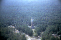 Aerial view of the carillon bell tower at the Stephen Foster State Memorial - White Springs, Florida.