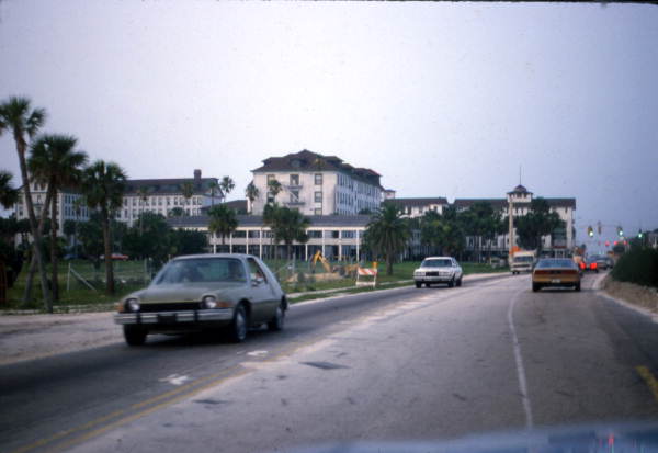 The Ormond Hotel in 1982, surrounded by a growing Ormond Beach.